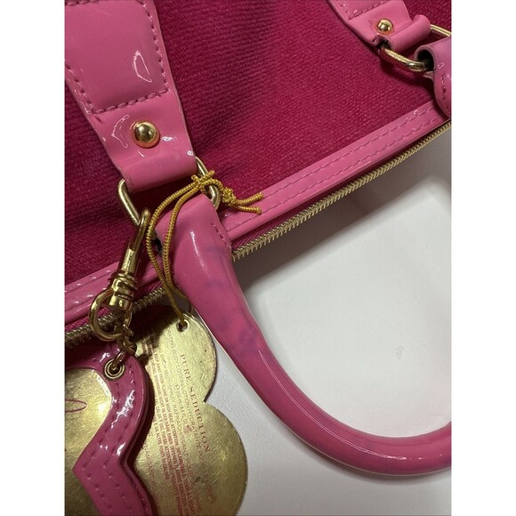 Victoria Vtg Y2K Victoria’s Secret Pink Velour Purse 90s Satchel Clueless Velvet Hand Bag